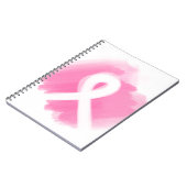 Brust-Krebs-Bewusstsein Ribbon Wasserfarbe Notizblock (Linke Seite)