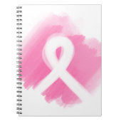 Brust-Krebs-Bewusstsein Ribbon Wasserfarbe Notizblock (Vorderseite)
