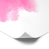 Brust-Krebs-Bewusstsein Ribbon Wasserfarbe Poster (Ecke)