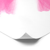 Brust-Krebs-Bewusstsein Ribbon Wasserfarbe Poster (Ecke)