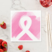 Brust-Krebs-Bewusstsein Ribbon Wasserfarbe Serviette (Beispiel)