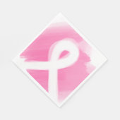 Brust-Krebs-Bewusstsein Ribbon Wasserfarbe Serviette (Ecke)