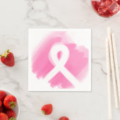 Brust-Krebs-Bewusstsein Ribbon Wasserfarbe Serviette (Beispiel)