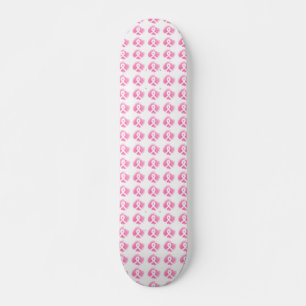 Brust-Krebs-Bewusstsein Ribbon Wasserfarbe Skateboard