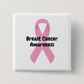 Brust-Krebs-Bewusstsein rosa Band-benutzerdefinier Button (Vorderseite)