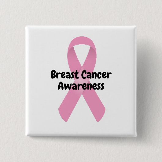 Brust-Krebs-Bewusstsein rosa Band-benutzerdefinier Button (Vorderseite)