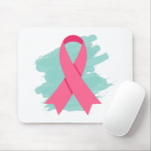 Brust-Krebs-Bewusstsein Rosa Band-Logo Mousepad (Mit Mouse)