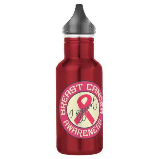 Brust-Krebs-Bewusstseinsgewohnheit Edelstahlflasche (Links)