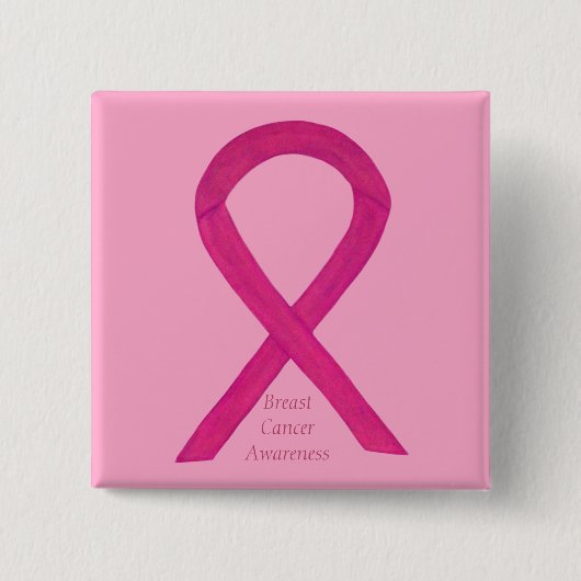 Brust-Krebs Hot-Pink-Bewusstsein Band Custom-Butto Button (Vorderseite)
