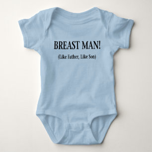 BRUST-MANN, WIE VATER MÖGEN SOHN BABY STRAMPLER