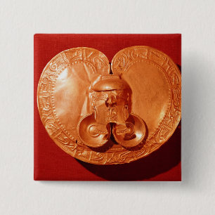 Brust mit einem menschlichen Gesicht Button