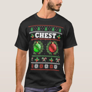 Brust Nüsse Weihnachten T Hässliches passendes Pa T-Shirt