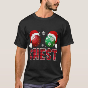 Brust Nüsse Weihnachts Funny Matching Couple Chest T-Shirt