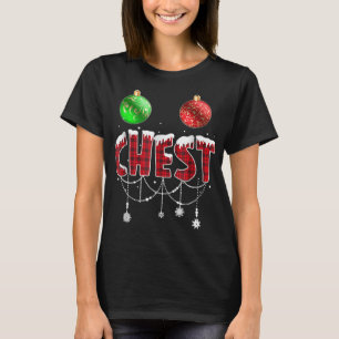 Brust Nüsse Weihnachts Funny Matching Couple Chest T-Shirt