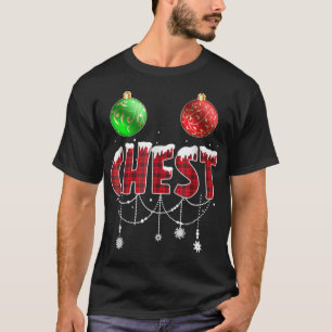 Brust Nüsse Weihnachts Funny Matching Couple Chest T-Shirt