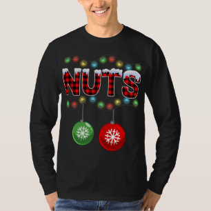 Brust Nüsse Weihnachtslicht Matching Couple Cheste T-Shirt
