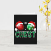 Brust Nüsse Weihnachtsspass Matching Couple Chestn Karte (Gelbe Blume)