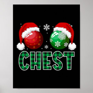 Brust Nüsse Weihnachtsspass Matching Couple Chestn Poster