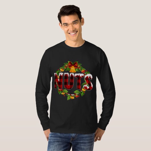 Brust Nuts Funny Matching Kastanien Weihnachten T-Shirt (Vorne ganz)
