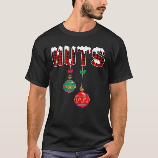 Brust Nuts Funny Matching Kastanien Weihnachten T-Shirt (Vorderseite)