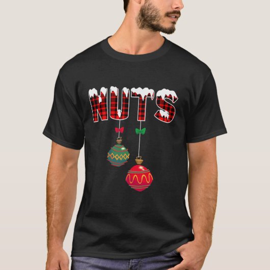 Brust Nuts Funny Matching Kastanien Weihnachten T-Shirt (Vorderseite)