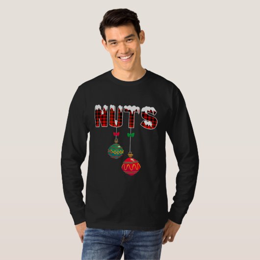 Brust Nuts Funny Matching Kastanien Weihnachten T-Shirt (Vorne ganz)