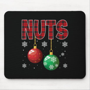 Brust Nuts Matching Kastanien Spaß Weihnachten Paa Mousepad