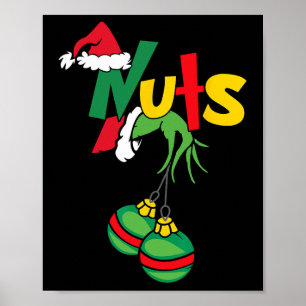 Brust Nuts Matching Kastanien Spaß Weihnachten Paa Poster