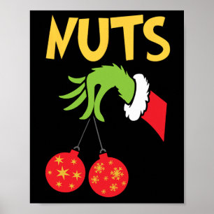 Brust Nuts Matching Kastanien Spaß Weihnachten Paa Poster