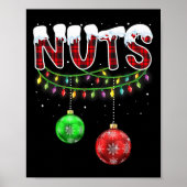 Brust Nuts Matching Kastanien Spaß Weihnachten Paa Poster (Vorne)