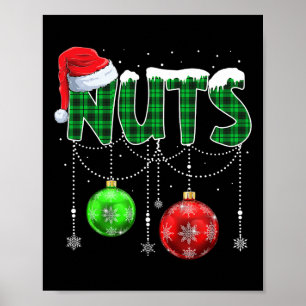 Brust Nuts Matching Kastanien Spaß Weihnachten Paa Poster
