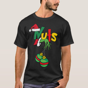 Brust Nuts Matching Kastanien Spaß Weihnachten Paa T-Shirt