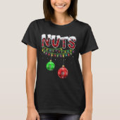 Brust Nuts Matching Kastanien Spaß Weihnachten Paa T-Shirt (Vorderseite)