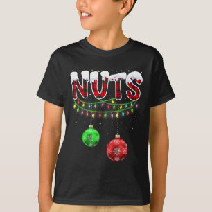 Brust Nuts Matching Kastanien Spaß Weihnachten Paa T-Shirt