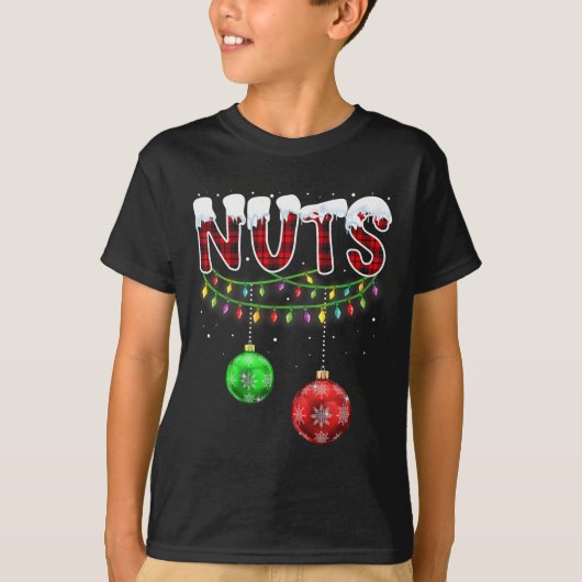Brust Nuts Matching Kastanien Spaß Weihnachten Paa T-Shirt (Vorderseite)