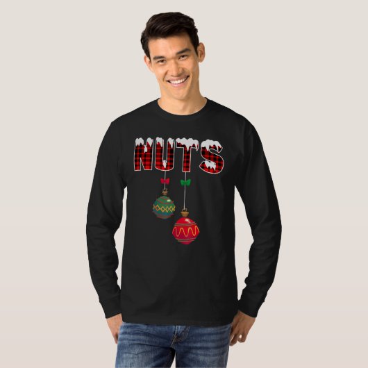 Brust Nuts Matching Kastanien Weihnachtskuppel Nu T-Shirt (Vorne ganz)