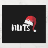Brust Nuts Paare Weihnachten Coupé Schaumweinetikett (Einzelnes Label)