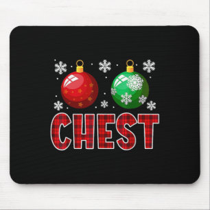Brust Nuts Spaß Matching Kastanien Weihnachtskuche Mousepad