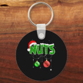 Brust Nuts Spaß Matching Kastanien Weihnachtskuche Schlüsselanhänger (Vorderseite)