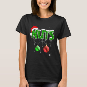 Brust Nuts Spaß Matching Kastanien Weihnachtskuche T-Shirt