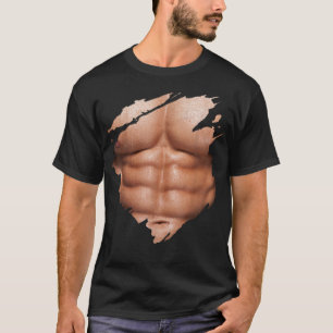Brust Si Pack Bauchmuskeln Bodybuilder T-Shirt