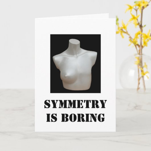 Brustamputationskarte: Symmetrie bohrt Karte (Gelbe Blume)