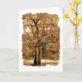 Brustbänder auf einem Baum Karte (Gelbe Blume)