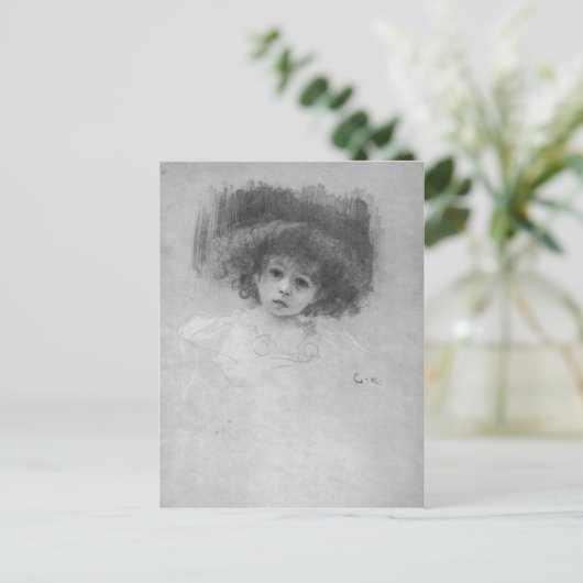 Brustbild eines Kindes von Gustav Klimt Postkarte (Stehend Vorderseite)