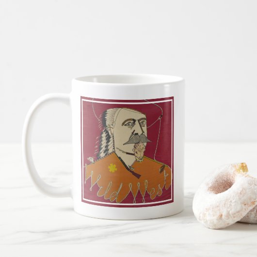 Brustbild von Buffalo Bill Kaffeetasse (Mit Donut)