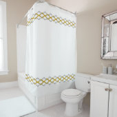 Brustgrenze - Gold Silber + Ihr Rücken Duschvorhang (Beispiel)