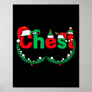 Brustkerne Matching Paare Kastanien Funny Christ Poster
