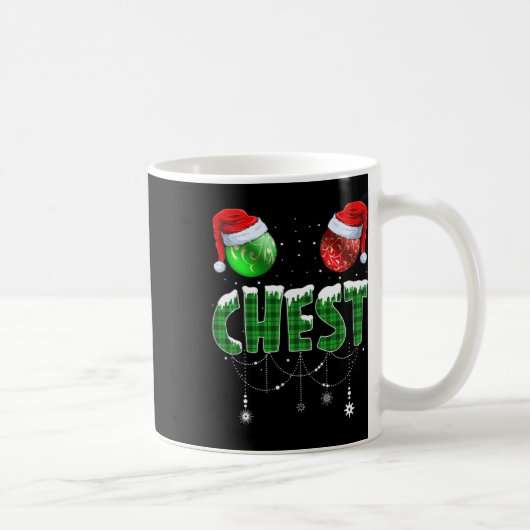 Brustkerne Weihnachten Mattierung Couple Chestnut Kaffeetasse (Rechts)