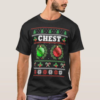 Brustkerne Weihnachten T Ugly Matching Couple Ches T-Shirt