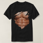Brustkorb Abs Muskeln Bodybuilder T-Shirt (Design vorne)